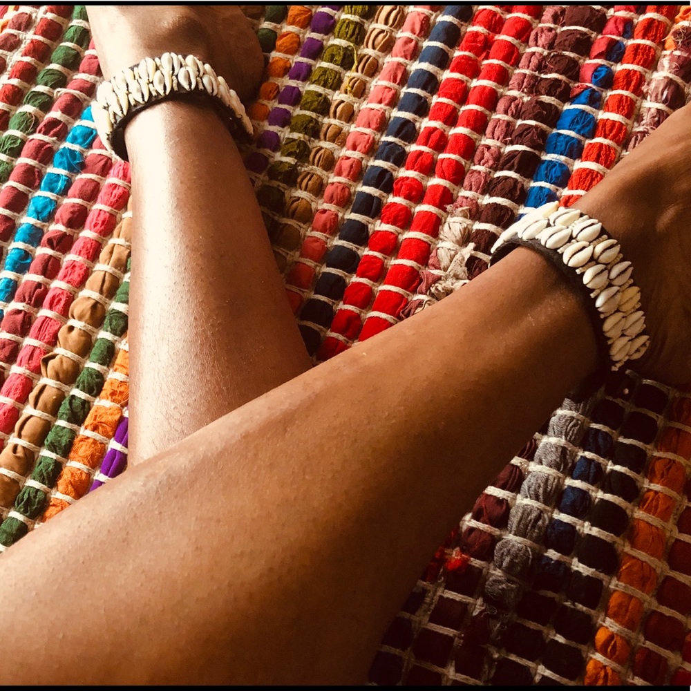 Cowrie shell anklet